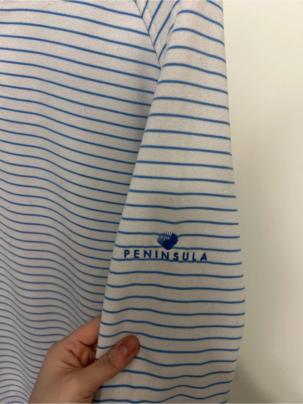 Footjoy Stripped Sleeve Logo Crewneck Sweatshirt
